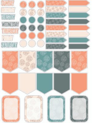 Brighten Your Notes with Peach, Cream, and Blue Stickers