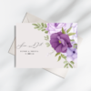 Save the date Save the date purple flower theme