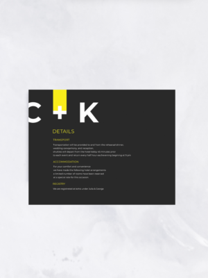 Black and Yellow Details Card