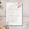 Blush Foliage Wedding Invite mockup