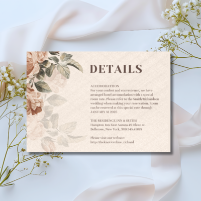 Boho Terracotta Wedding Details Mockup