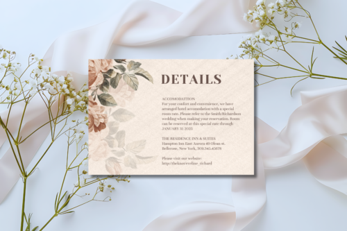 Boho Terracotta Wedding Details Mockup