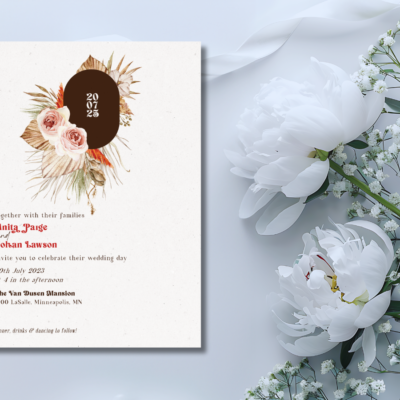 Desert Boho Wedding Invite mockup