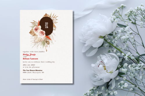 Desert Boho Wedding Invite mockup