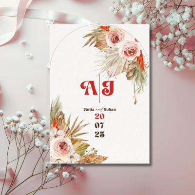 Desert Boho Wedding Save the Date Mockup