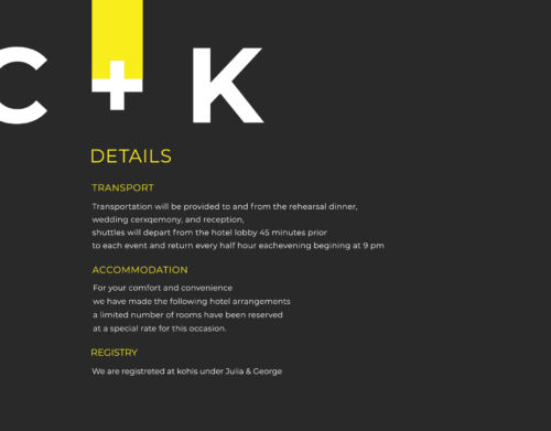 Black & Yellow theme details card