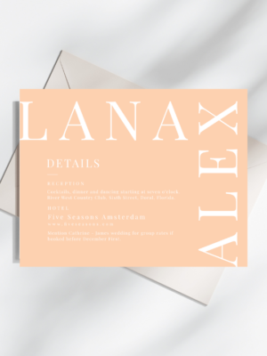 Modern Colorful Wedding details