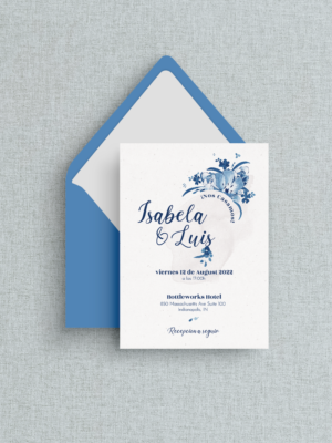Elegant Delft Blue Invite Elegant Delft Blue Invite mockup - Designs with Diana