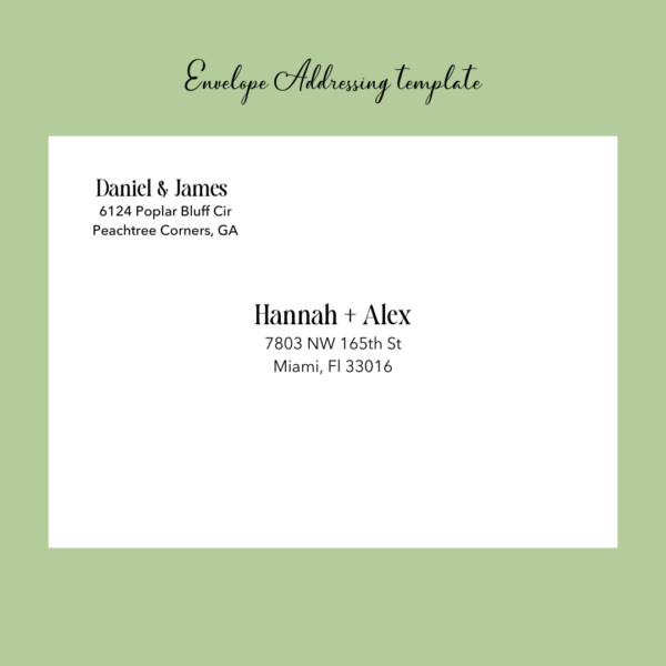Envelope Addressing template Envelope addressing template