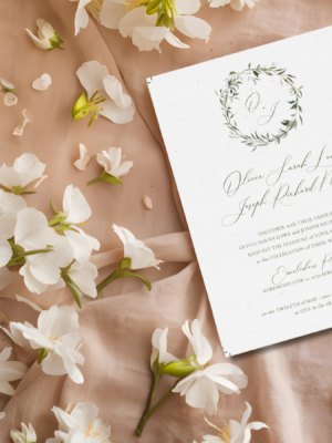 Watercolor Monogram Wedding Invitation Mockup Watercolor Monogram Wedding Invitation