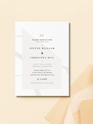 Elegant minimal Invitation