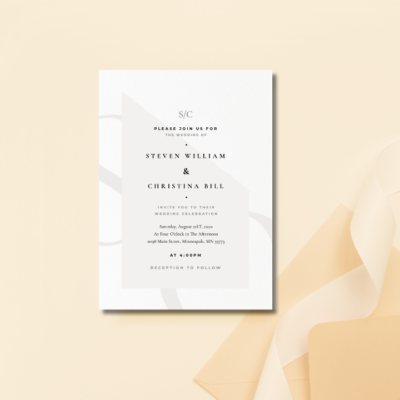 Elegant minimal Invitation Mockup