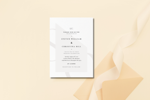 Elegant minimal Invitation Mockup