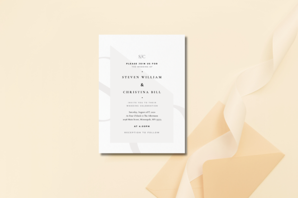 Elegant minimal Invitation