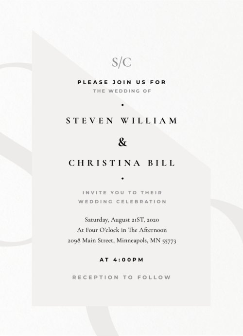 Elegant Modern Minimal - Invitation