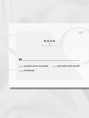 Elegant modern RSVP Mockup