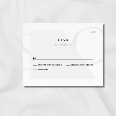 Elegant modern RSVP Mockup