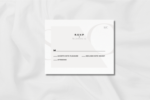 Elegant modern RSVP Mockup