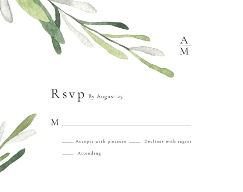 Green Foliage RSVP