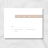 Modern Brown Wedding rsvp card mockup
