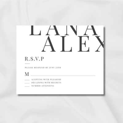 Modern Colorful Wedding RSVP