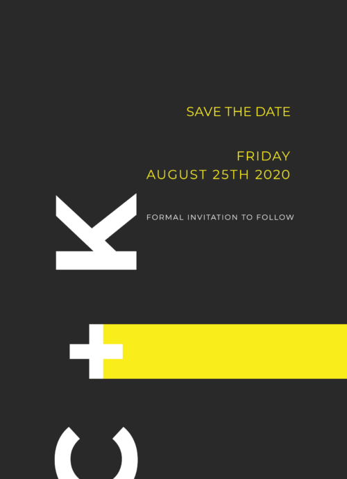 Black & Yellow Wedding Save the Date - Image 3