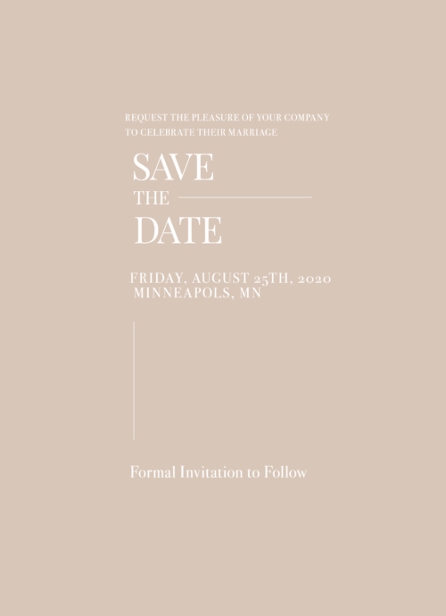 Modern Brown Wedding Save the date