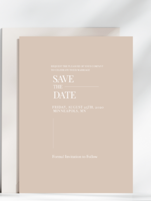 Modern Brown Wedding save the date mockup