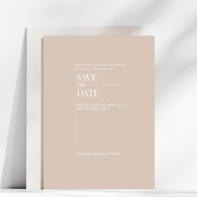 Modern Brown Wedding save the date mockup