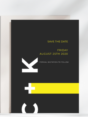 Black & Yellow Save the date