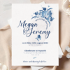 Elegant Delft blue Invite mockup