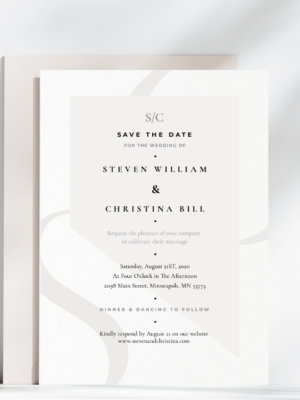 Elegant Modern Minimal Save the date mockup
