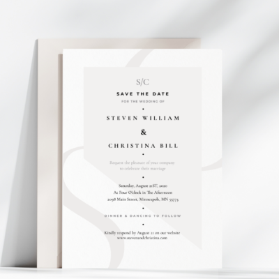 Elegant Modern Minimal Save the date mockup