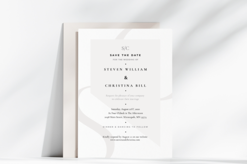 Elegant Modern Minimal Save the date mockup