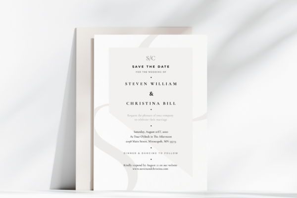 Elegant Modern Minimal Save the date mockup