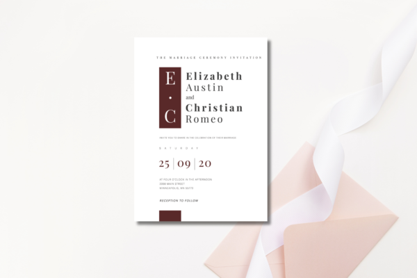 modern elegant Invitation