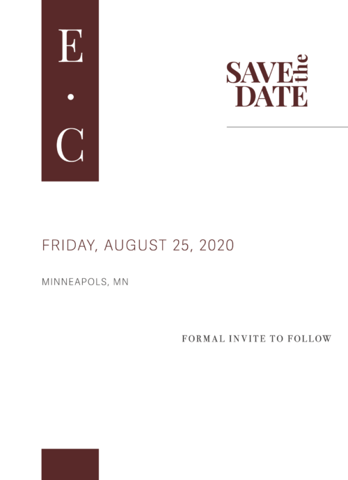 Modern Elegant Wedding Save the Date