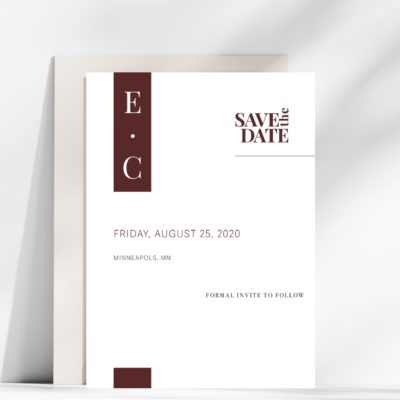 Modern Elegant Wedding Save the Date