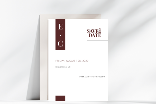 Modern Elegant Wedding Save the Date