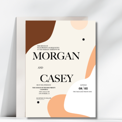 Auburn Wedding Invitation Mockup