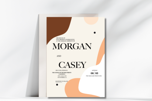 Auburn Wedding Invitation Mockup