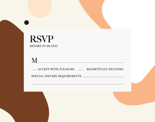 Auburn Wedding Suite- RSVP card