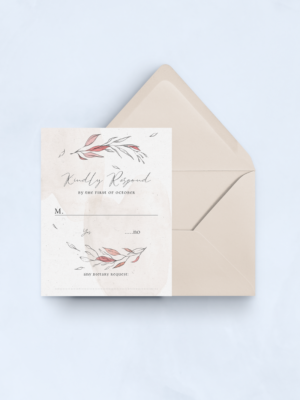 Blush Foliage RSVP Blush Foliage Wedding RSVP - Designs with Diana