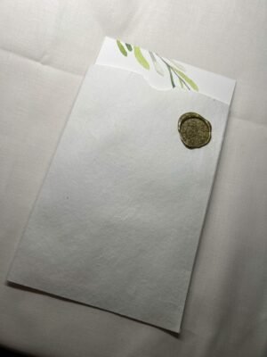 white pocket envelope