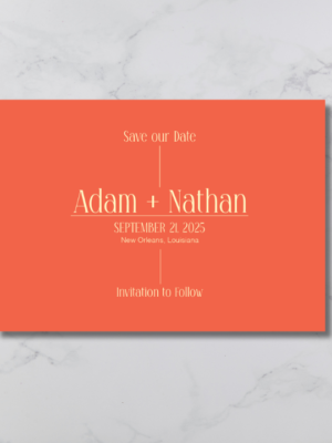 Modern and Bright Wedding Save the Date mockup