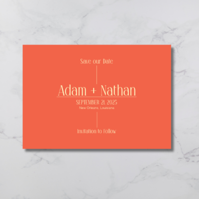 Modern and Bright Wedding Save the Date mockup