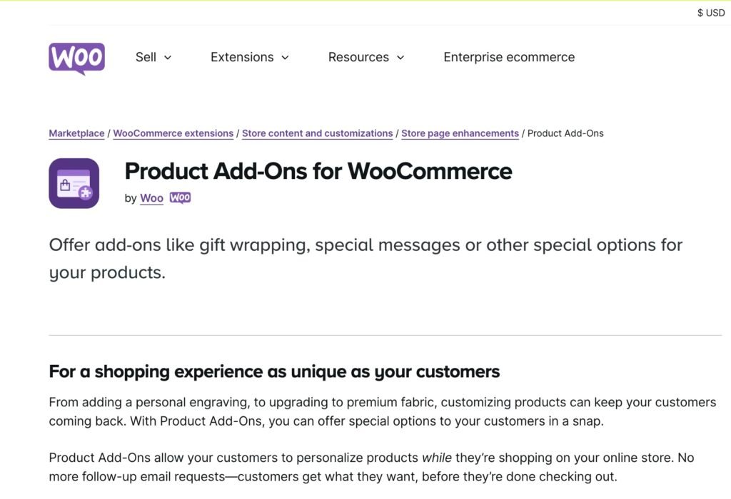 WooCommerce Product Addons Plugin