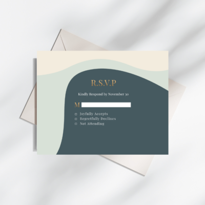 Sea Salt Wedding RSVP mockup