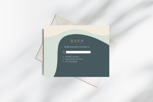 Sea Salt Wedding RSVP mockup