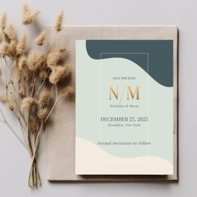 Sea Salt Wedding Save the Date Mockup